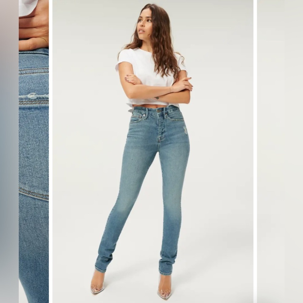 Good American stacked inseam jeans size 4